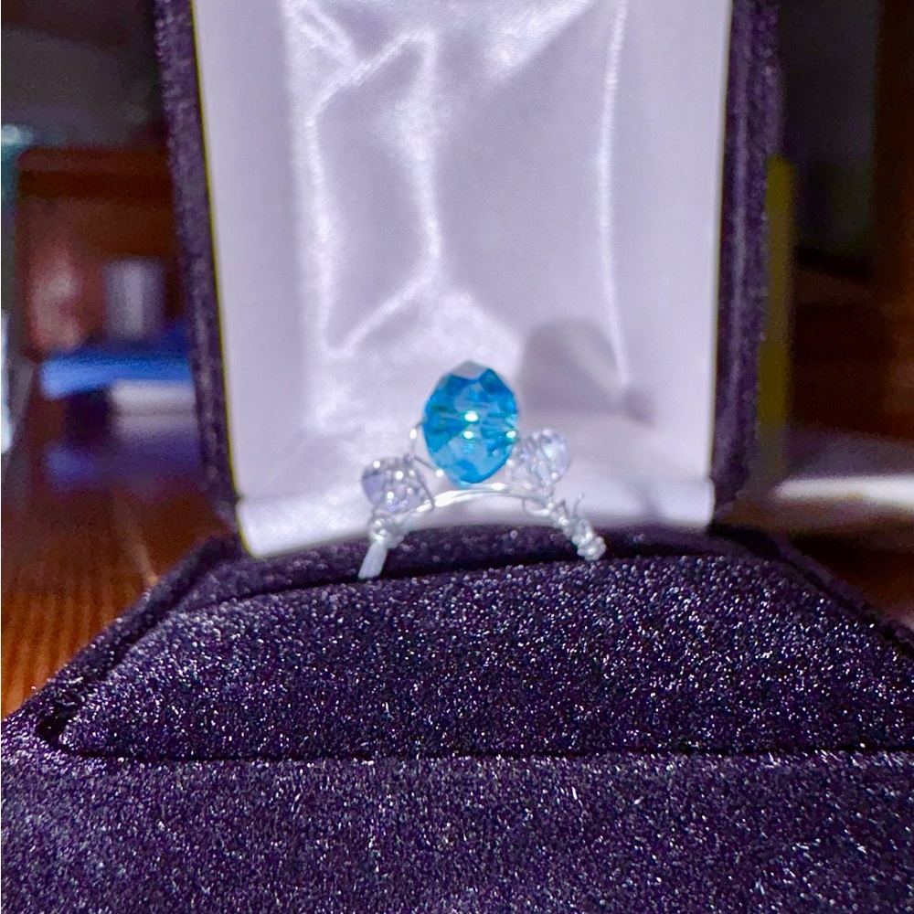Dazzling Blue and Silver Women's Ring